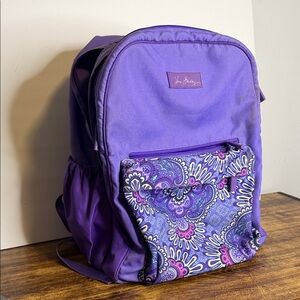 Vera Bradley Purple Backpack with Paisley Pattern
